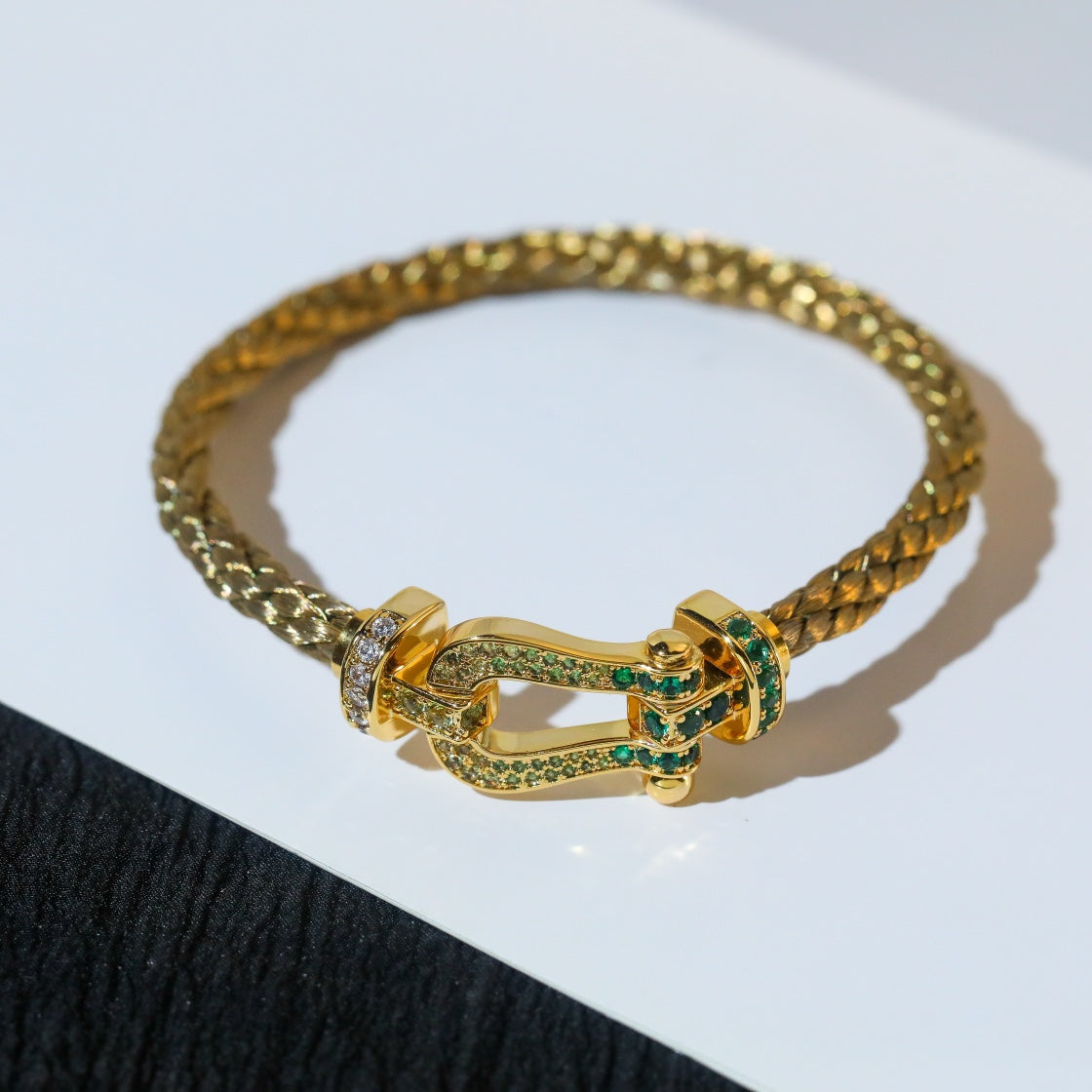 [BIJOUX]FORCE 10 OR VERT PAVÉ DIAMANT