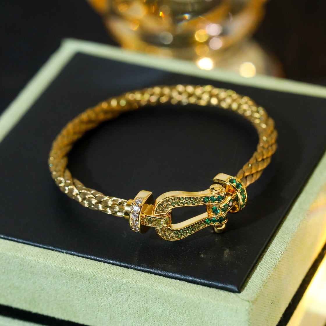 [BIJOUX]FORCE 10 GOLD GREEN DIAMOND PAVED
