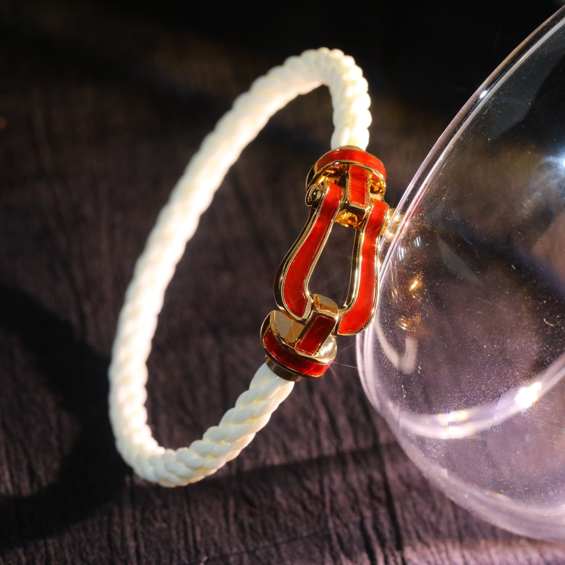 [BIJOUX]FORCE 10 WHITE TEXTILE DIAMOND PAVED