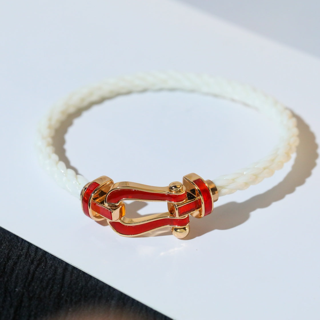 [BIJOUX]FORCE 10 WHITE TEXTILE DIAMOND PAVED