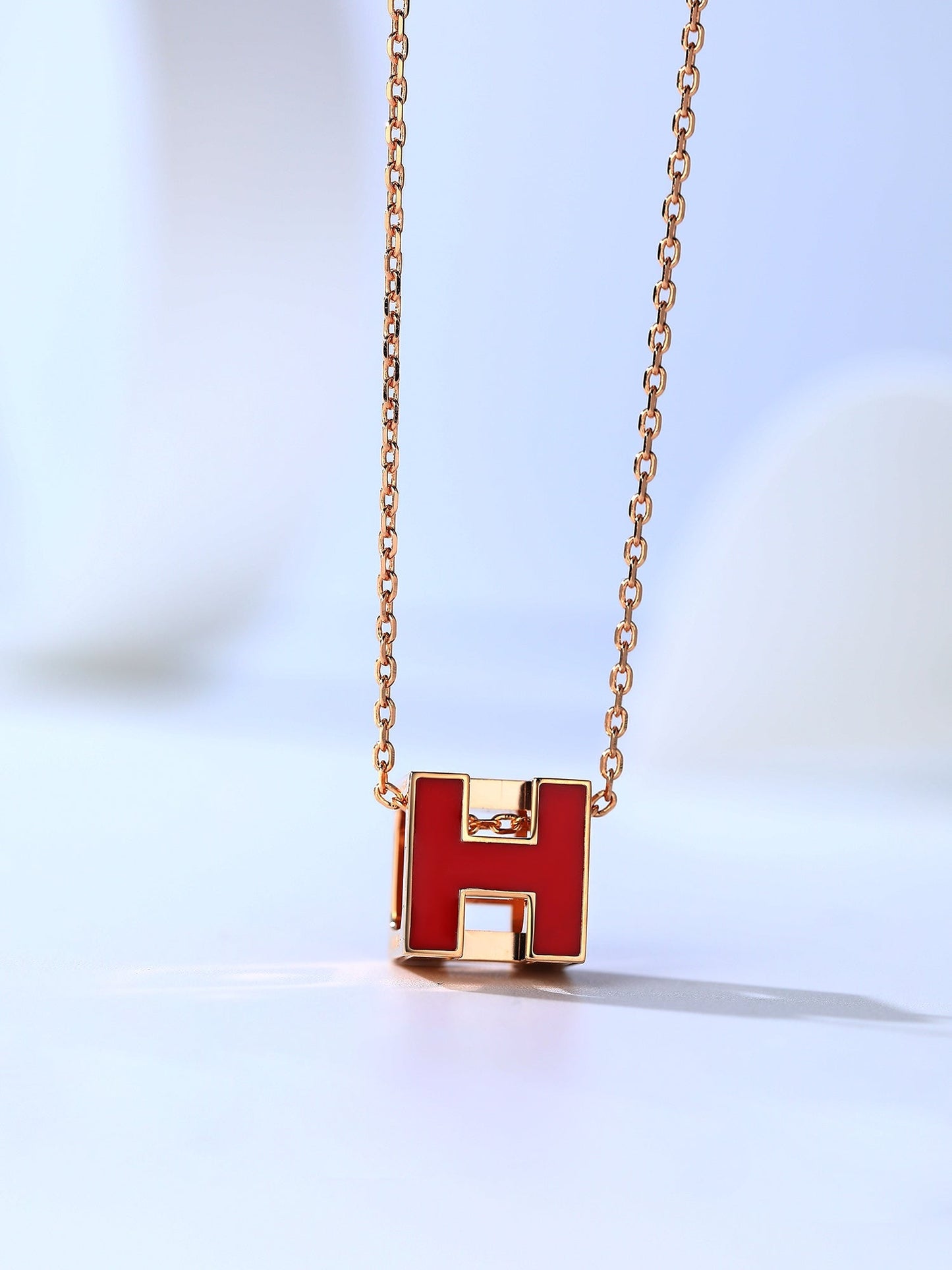 [BIJOUX]H CAGE PINK GOLD NECKLACE