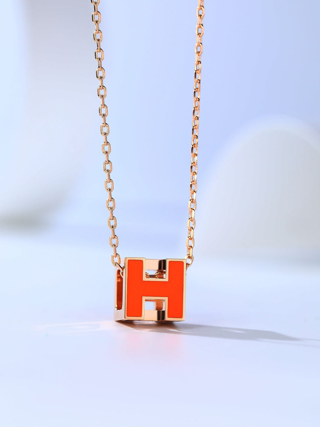[BIJOUX]H CAGE PINK GOLD NECKLACE