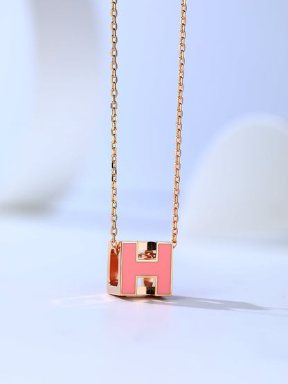 [BIJOUX]H CAGE PINK GOLD NECKLACE