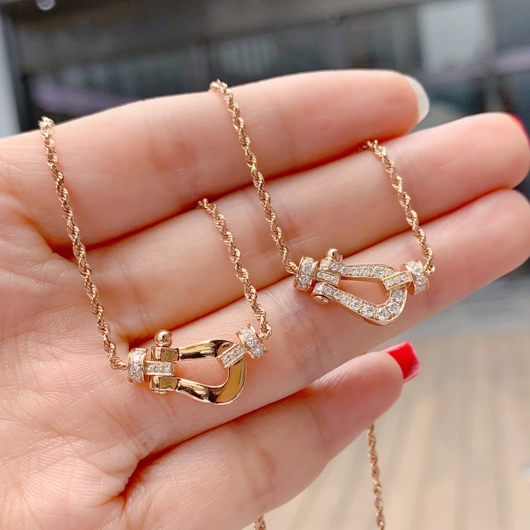 [BIJOUX] COLLIER FORCE 10 OR ROSE DIAMANT