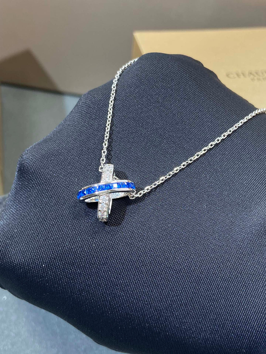 [BIJOUX]LIENS DIAMOND SILVER NECKLACE