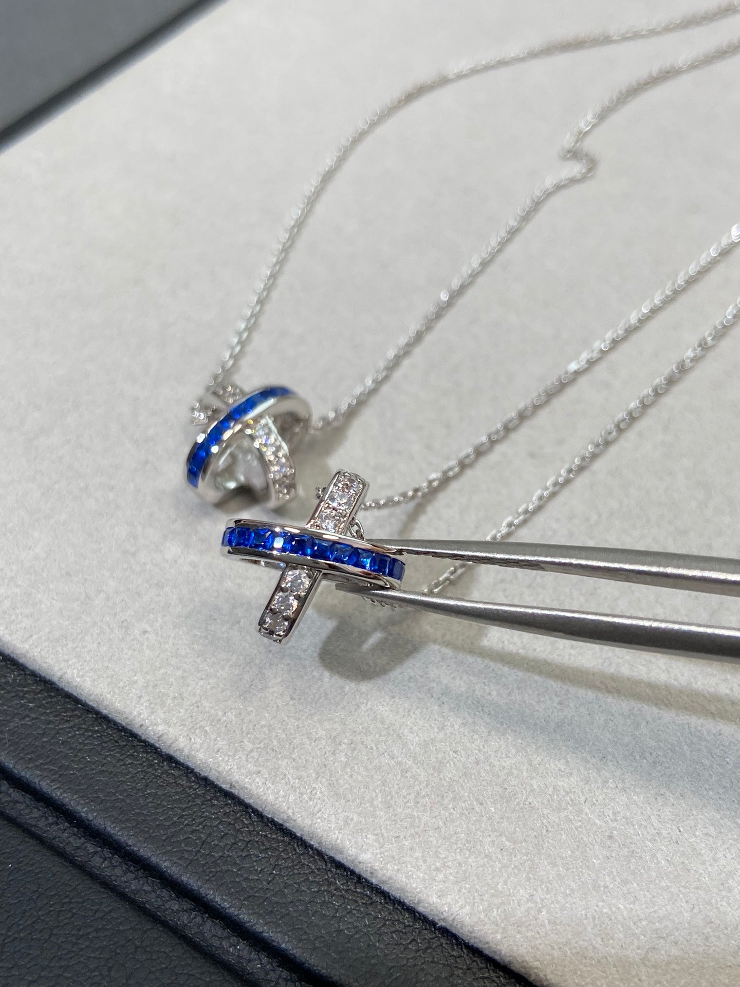 [BIJOUX]COLLIER LIENS DIAMANT ARGENT