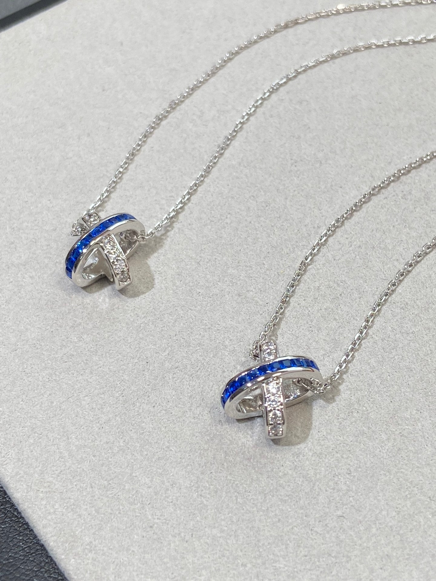 [BIJOUX]LIENS DIAMOND SILVER NECKLACE