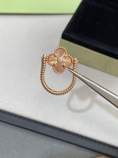 [BIJOUX]CLOVER RIVERSIBLE ROSE GOLD RING