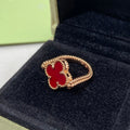 [BIJOUX]CLOVER RIVERSIBLE PINK GOLD RING