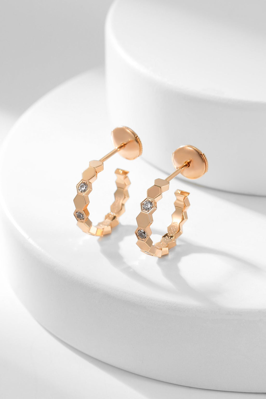 [BIJOUX]BEE LOVE DIAMOND HOOP EARRINGS