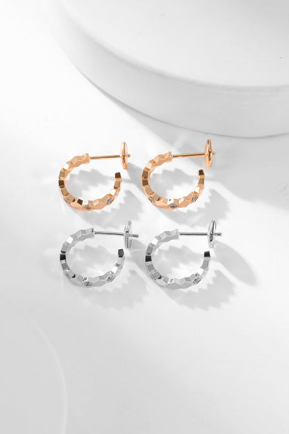 [BIJOUX]BEE LOVE DIAMOND HOOP EARRINGS
