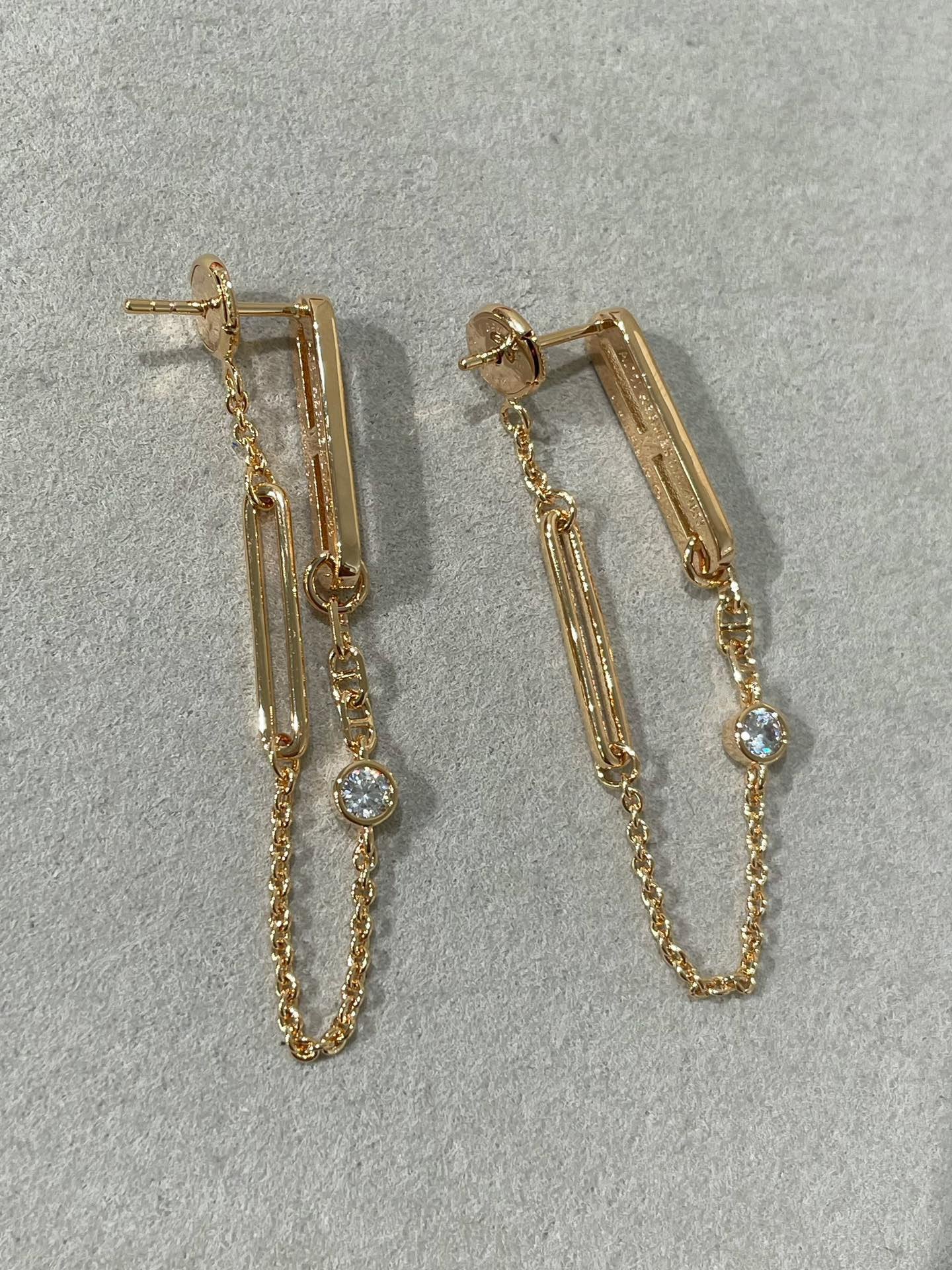 [BIJOUX]CHAINE CHAOS DIAMOND DROP EARRINGS