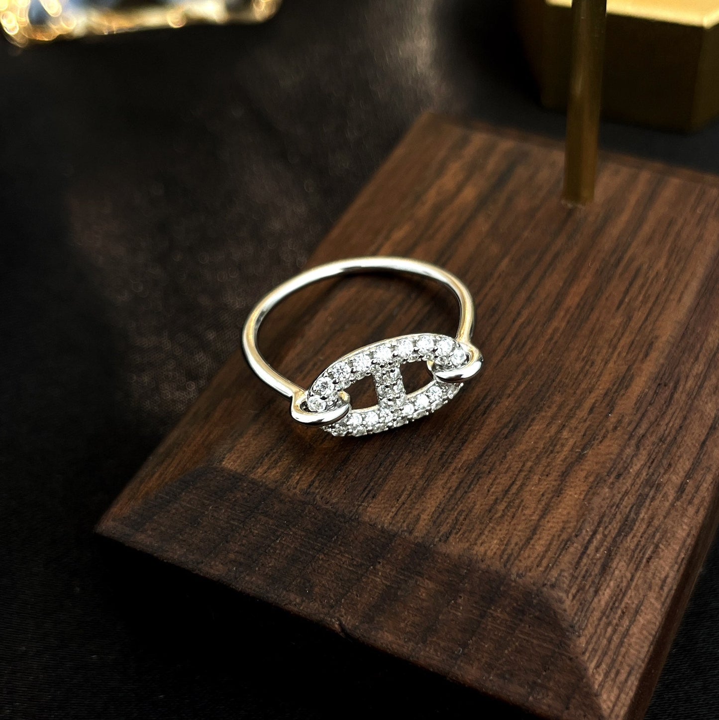 [BIJOUX]RONDE SMALL SILVER DIAMOND RING