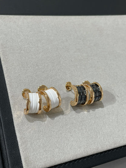 [BIJOUX]ZERO 1 PINK GOLD CERAMIC EARRINGS