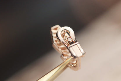 [BIJOUX]SERPENT PINK GOLD DIAMOND EARRINGS
