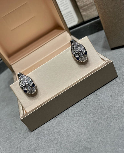 [BIJOUX]SERPENT DIAMOND STUD EARRINGS