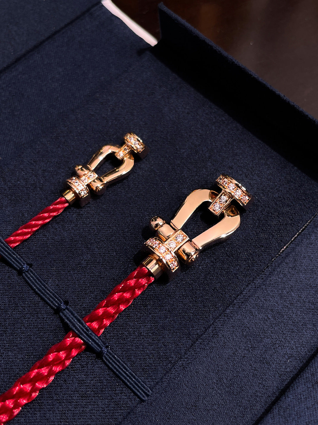 [BIJOUX]FORCE 10 DEMI DIAMANT OR ROSE CORDERI ROUGE GRAND ET MOYEN MODELE