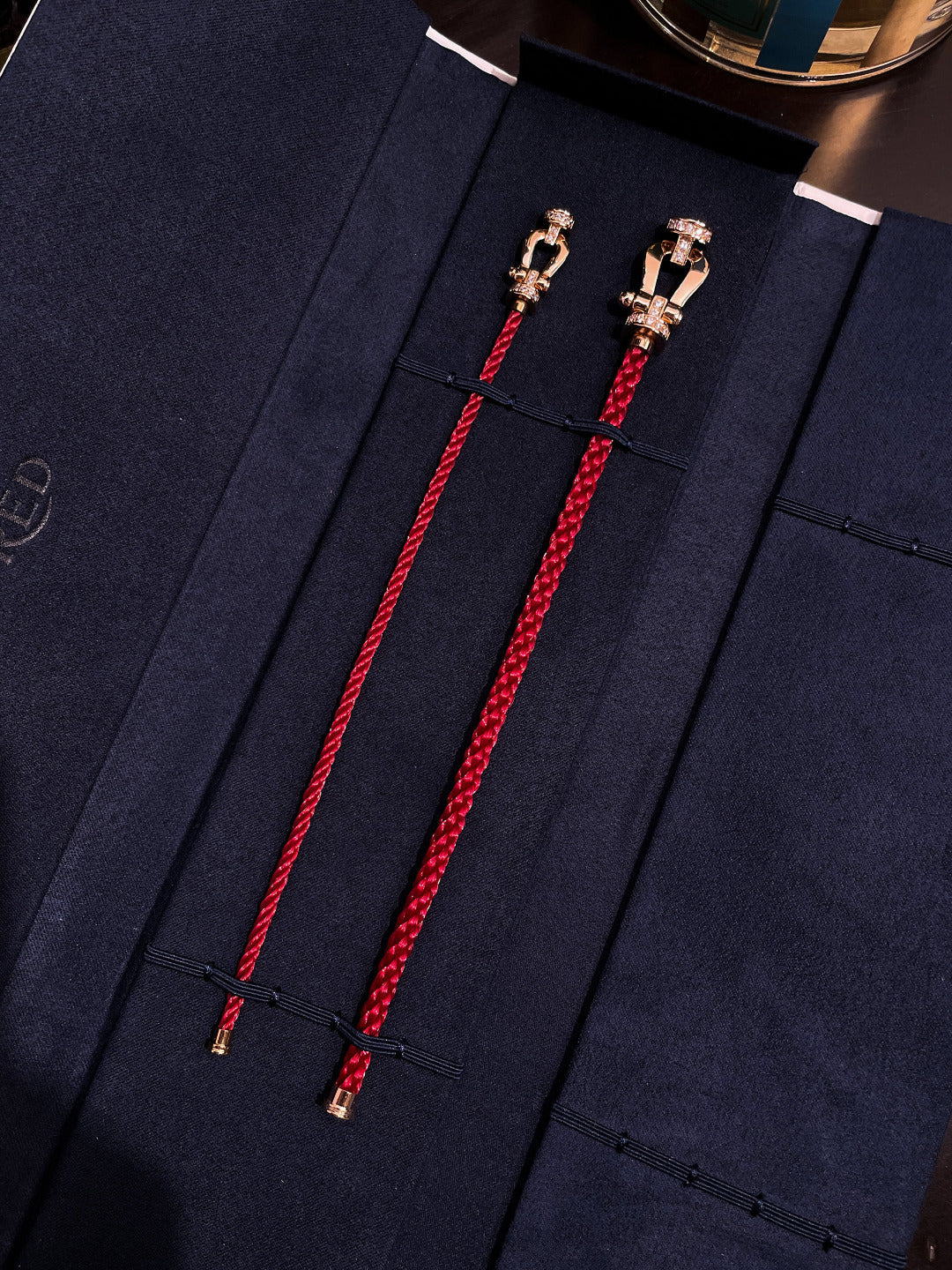 [BIJOUX]FORCE 10 DEMI DIAMANT OR ROSE CORDERI ROUGE GRAND ET MOYEN MODELE