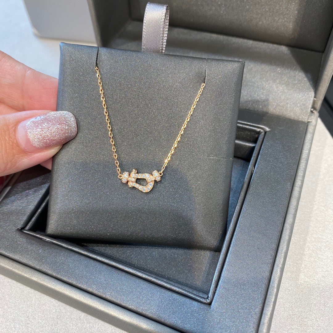 [BIJOUX] COLLIER FORCE 10 DIAMANTS OR ROSE MINI MODELE