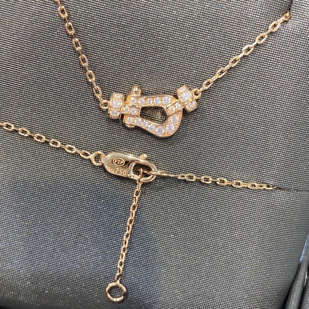 [BIJOUX] COLLIER FORCE 10 DIAMANTS OR ROSE MINI MODELE