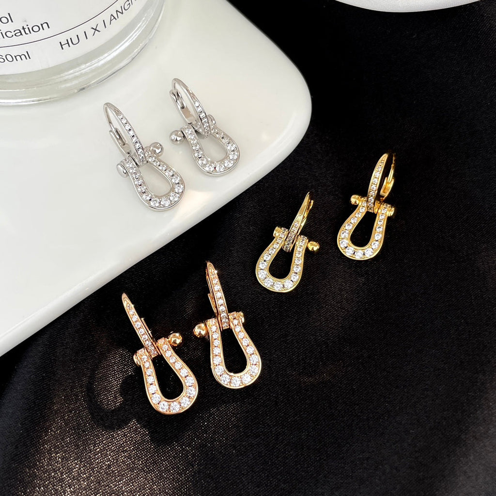 [BIJOUX]BOUCLES D'OREILLES PENDANTES FORCE 10 FULL DIAMOND MOYEN MODELE