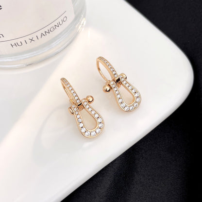 [BIJOUX]FORCE 10 FULL DIAMOND DROP EARRINGS MEDIUM MODEL