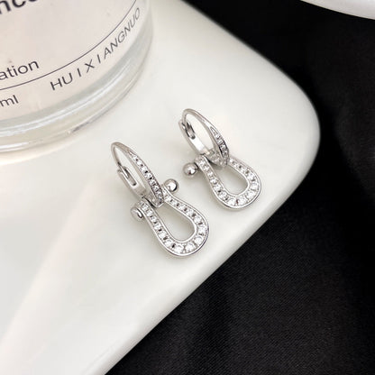 [BIJOUX]FORCE 10 FULL DIAMOND DROP EARRINGS MEDIUM MODEL