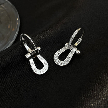 [BIJOUX]FORCE 10 FULL DIAMOND DROP EARRINGS MEDIUM MODEL