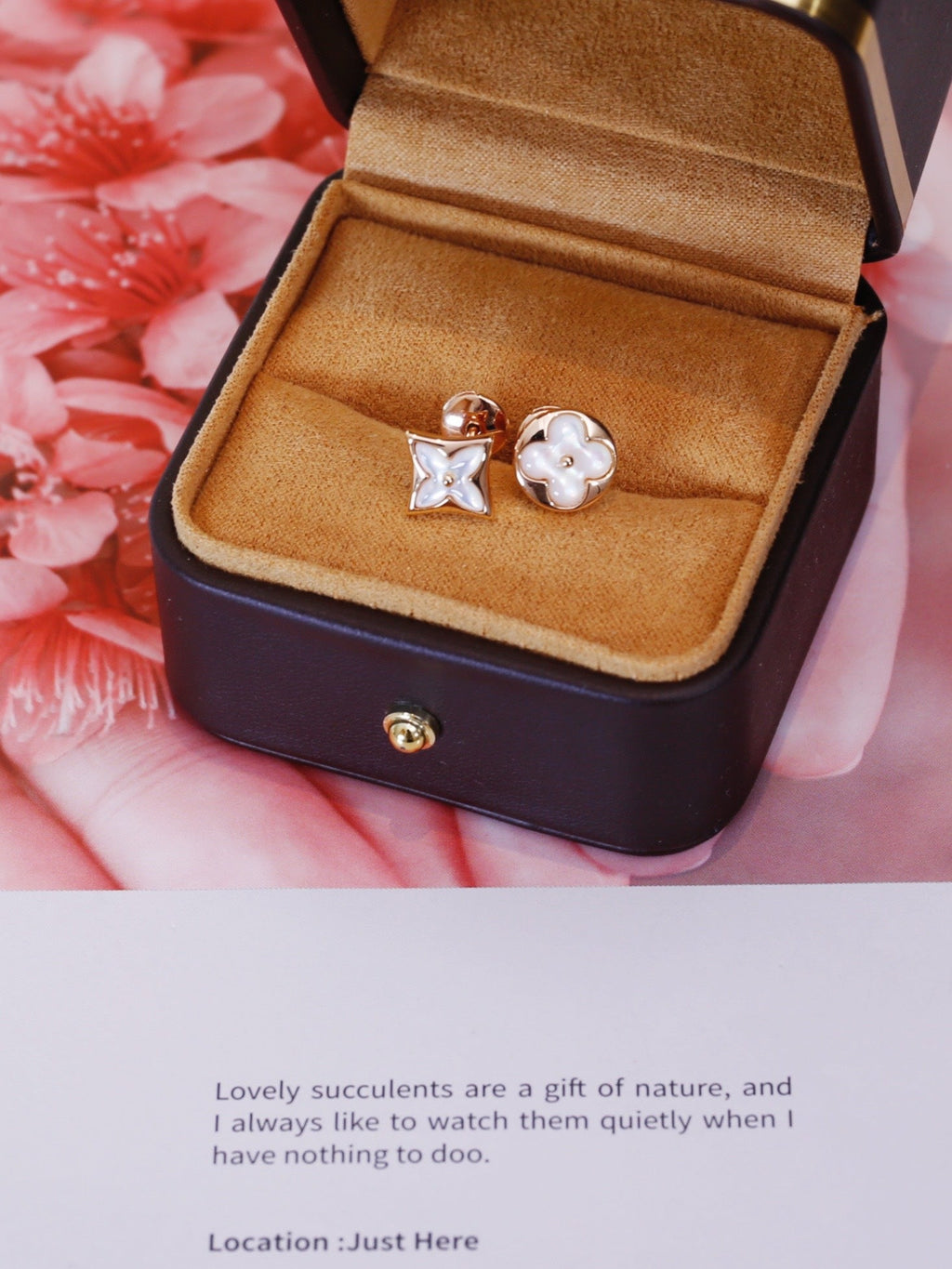 [BIJOUX]BOUCLES D'OREILLES CLOUS EN OR ROSE ÉTOILE ET SOLEIL