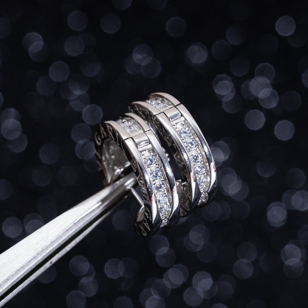 [BIJOUX]ZERO 1 MINI SILVER DIAMOND EARRINGS