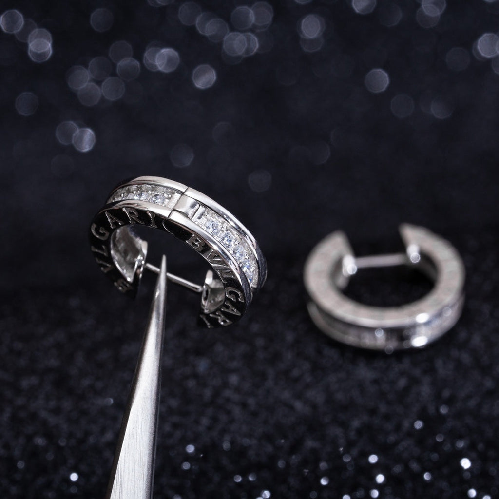 [BIJOUX]ZERO 1 MINI SILVER DIAMOND EARRINGS