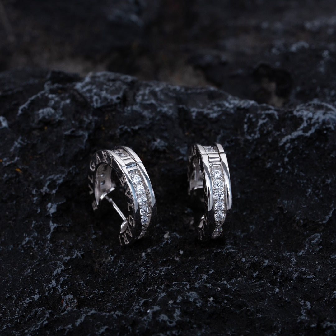 [BIJOUX]ZERO 1 MINI SILVER DIAMOND EARRINGS