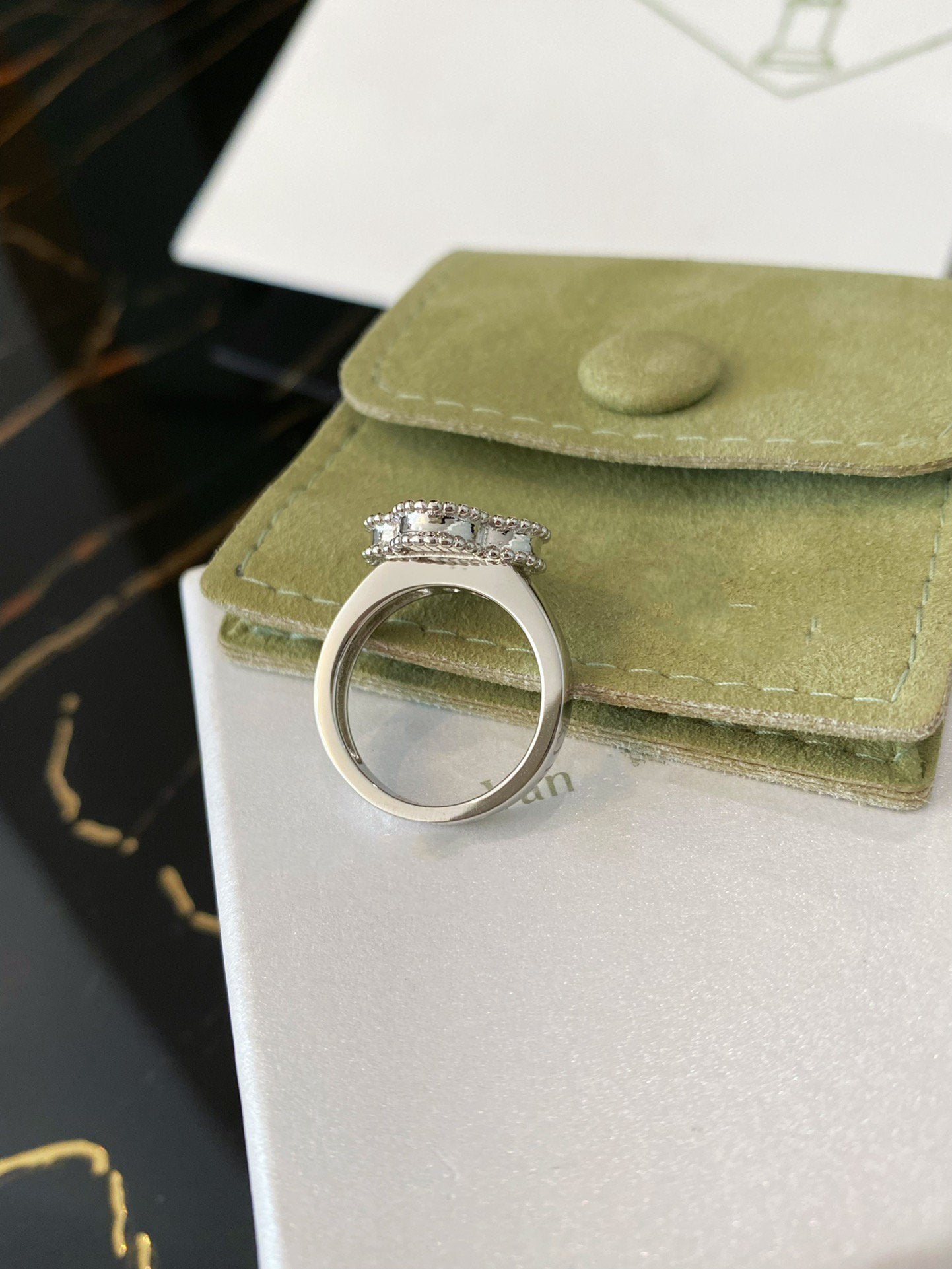 [BIJOUX]CLOVER SILVER RING