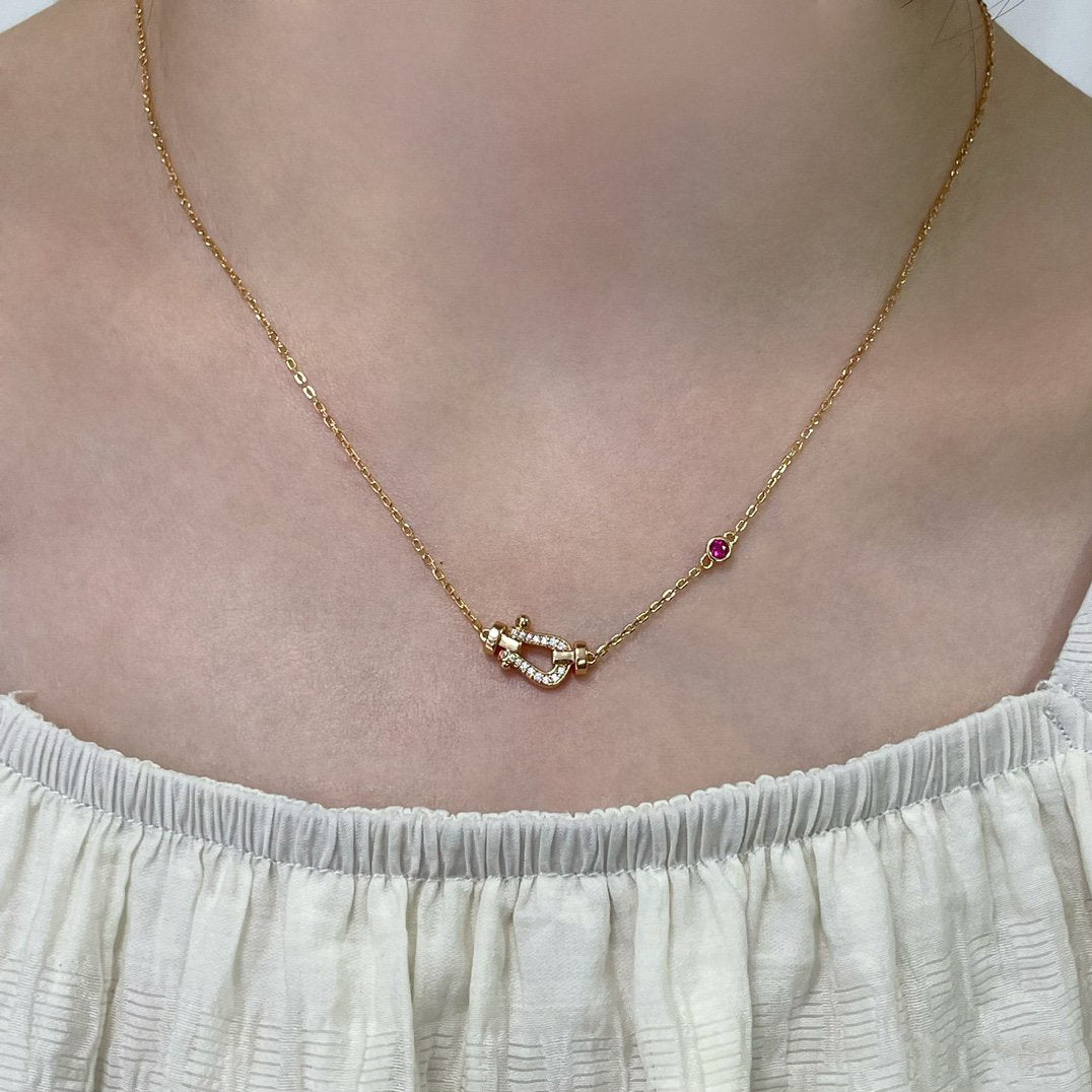 [BIJOUX] COLLIER FORCE 10 DIAMANTS OR ROSE