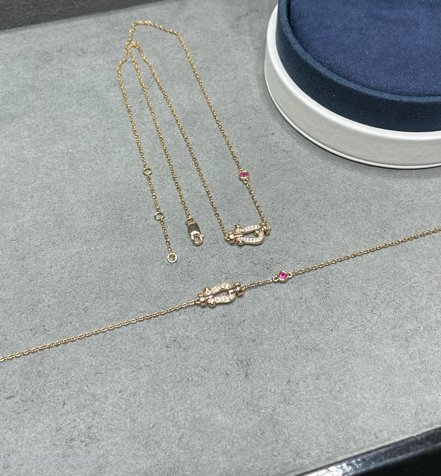 [BIJOUX]FORCE 10 DIAMOND PINK GOLD NECKLACE