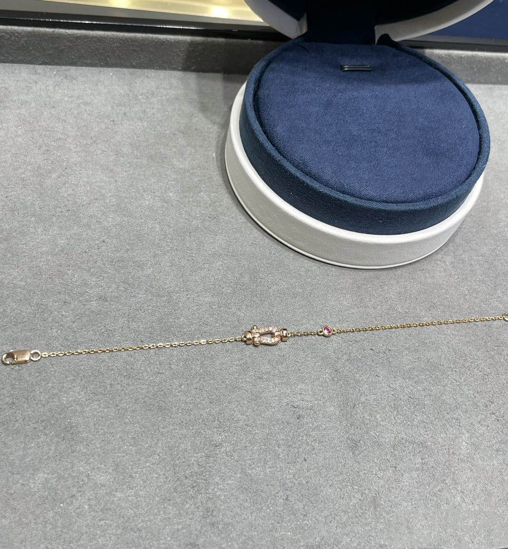 [BIJOUX]FORCE 10 DIAMOND CHAIN LINK PINK GOLD BRACELET