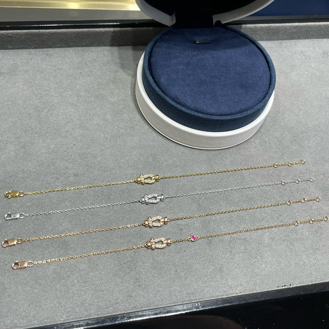 [BIJOUX]FORCE 10 DIAMOND CHAIN LINK PINK GOLD BRACELET