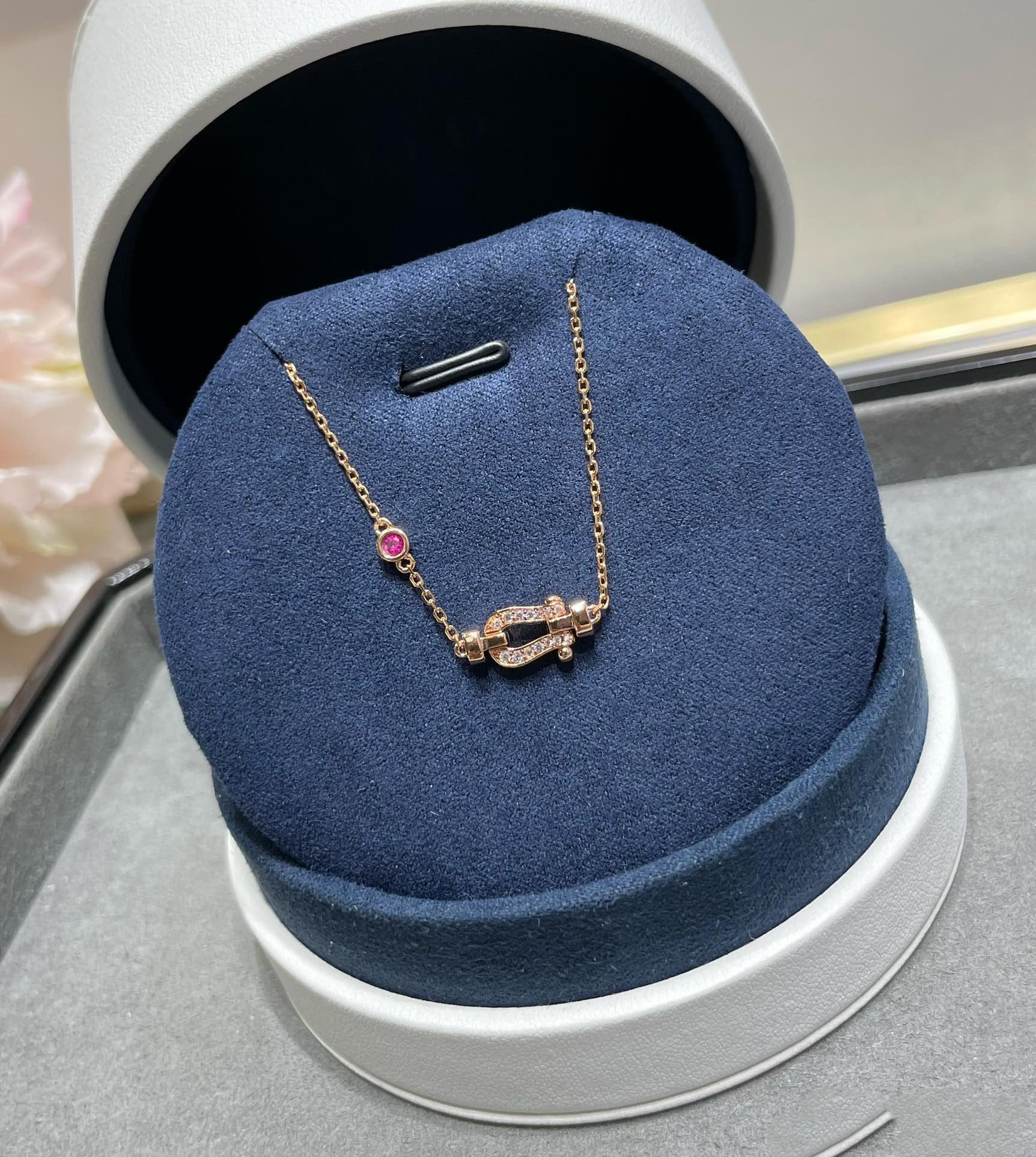 [BIJOUX]FORCE 10 DIAMOND CHAIN LINK PINK GOLD BRACELET