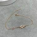 [BIJOUX]FORCE 10 DIAMOND CHAIN LINK PINK GOLD BRACELET