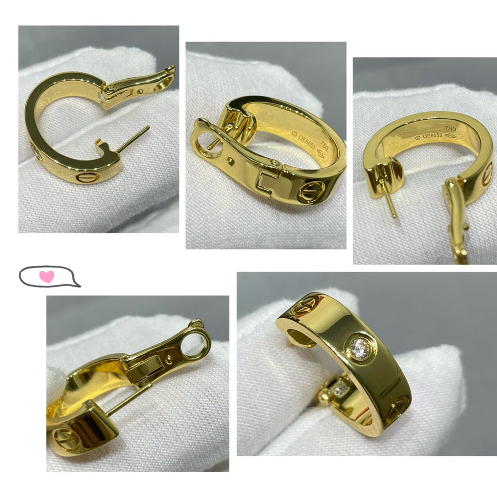 [BIJOUX]LOVE 5.5MM 1 DIAMOND EARRINGS