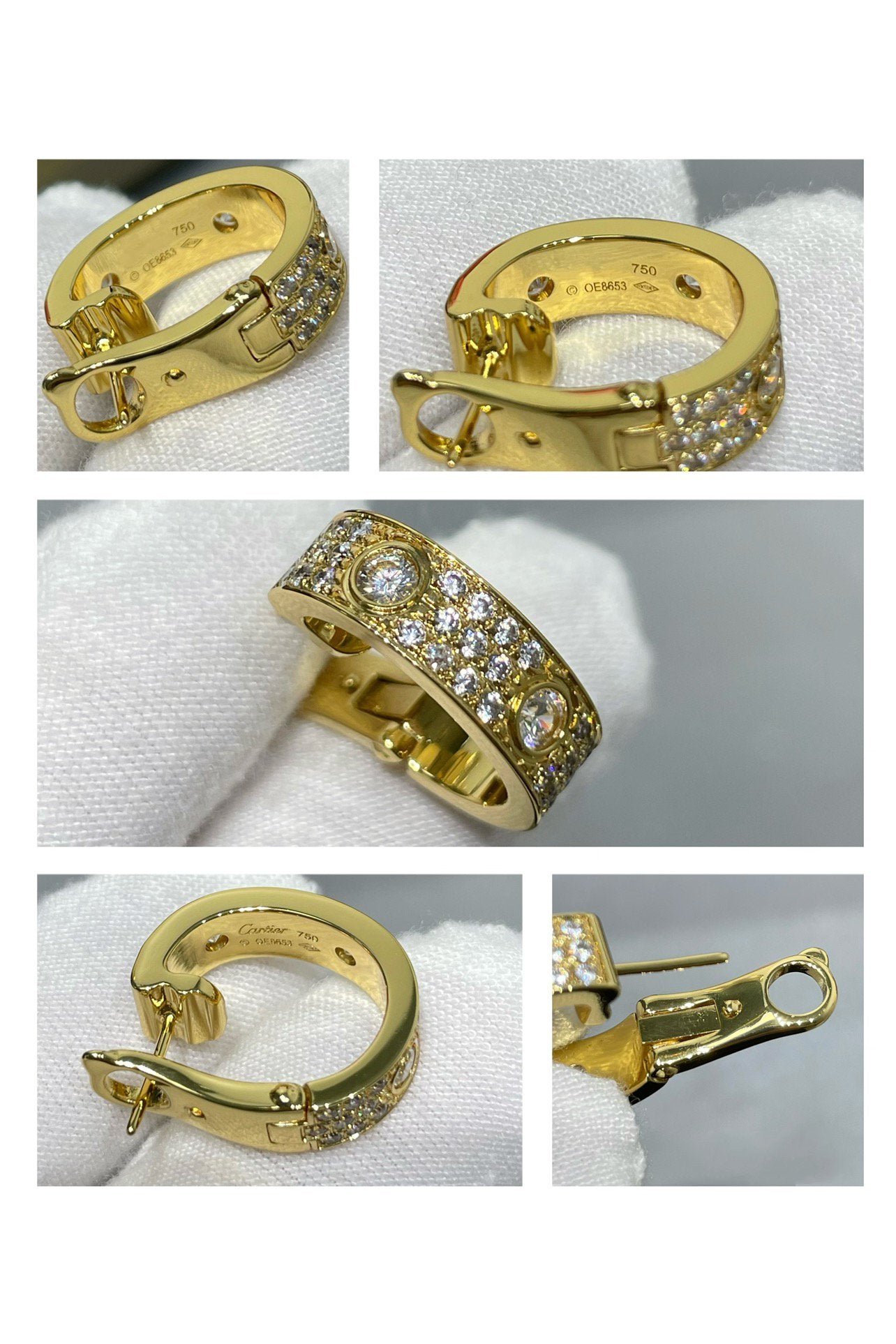 [BIJOUX]LOVE 5.5MM DIAMOND PAVED EARRINGS