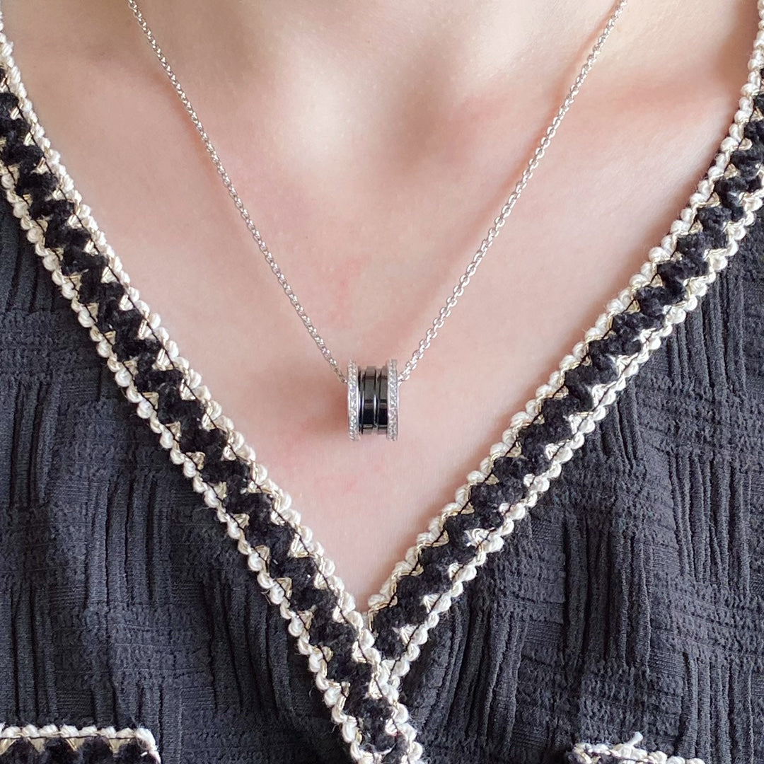 [BIJOUX]ZERO 1 DIAMOND CERAMIC NECKLACE