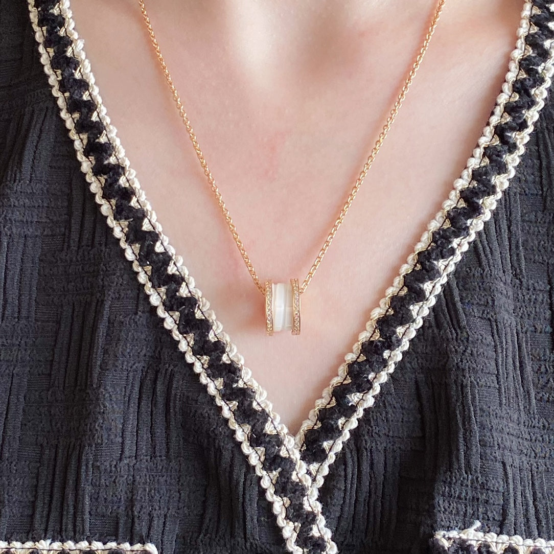 [BIJOUX]ZERO 1 DIAMOND CERAMIC NECKLACE