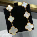 [Topon]CLOVER MOP 3 MOTIFS GOLD EARRINGS