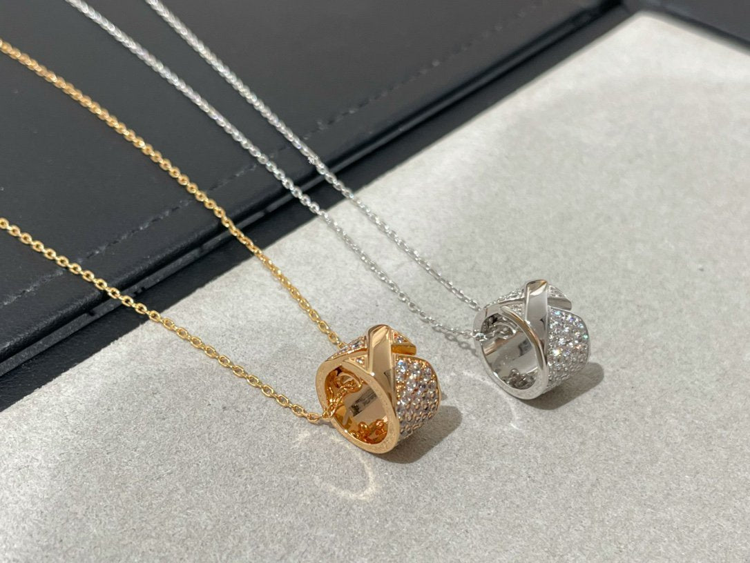 [BIJOUX]COLLIER PAVÉ DE DIAMANTS LIENS EVIDENCE