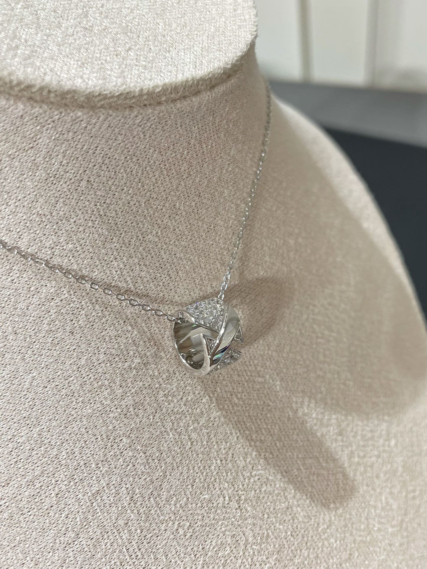 [BIJOUX]LIENS EVIDENCE DIAMOND PAVED NECKLACE