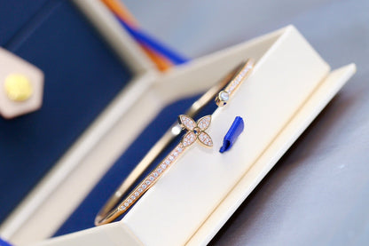 [BIJOUX] IDYLLE BRACELET OUVERT OR ROSE PAVÉ DIAMANTS