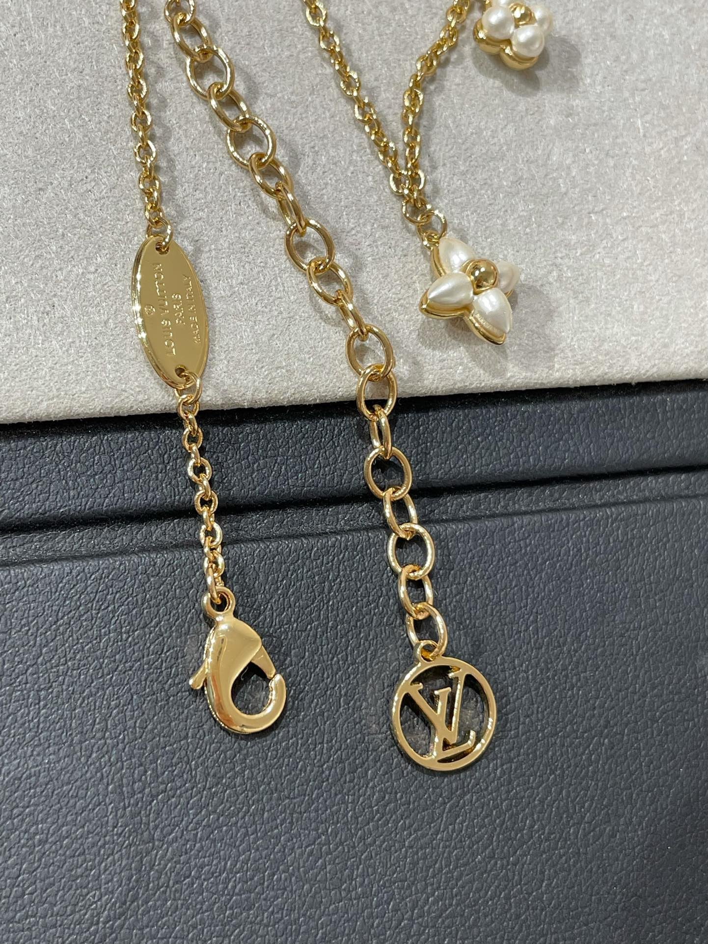 [BIJOUX]FLOWERGRAM GOLD MOP DOUBLE ROW NECKLACE