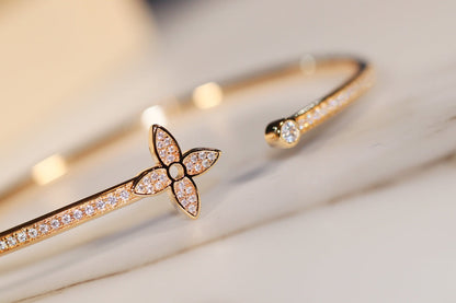 [BIJOUX] イディル ゴールド オープンブレスレット ダイヤモンドパヴェ