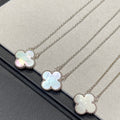 [Topon]CLOVER MEDIUM SILVER WHITE MOP NECKLACE